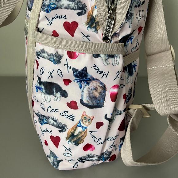 Lesportsac cats Double Trouble Backpack Travel Bag NWT - Picture 5 of 6